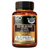 GO Healthy Go Bilberry 30000mg 60 Vege Capsules EXP.2026.05
