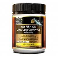 GO Healthy Go Fish Oil 2000mg Compact 230 Soft Gel capsules Exp.2026.7
